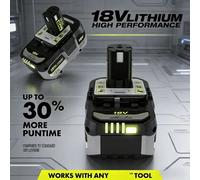 100% original RYOBI P108 18V One + 18 volts Li-ion, outils électriques P104 P107 RB18L50 RB18L20 P108, batterie rechargeable haute capacité 6Ah X 2 charger X1