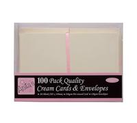 100 Pack of Cream A6 Cards and Envelopes