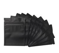 100 Pack Sacs À L'épreuve Des Odeurs-3x4 Pouces Sacs Mylar Refermables Sac De Poche En Aluminium Sac À Fermeture À Glissière Plat Noir Mat