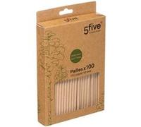 100 pailles recyclable papier kraft - jja 151472 Gris G
