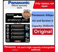 100% Panasonic Eneloop batterie d'origine Pro AA 2550 mAh 1.2 V NI-MH caméra lampe de poche jouet piles rechargeables préchargées 12PCS