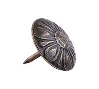 100 pc Vintage rembourrage ongles Bronze étiquette en métal meubles canapé chaussure porte décoratif clou goujon matériel broches et punaises, bande clou tapissier(Bronze vert 10 * 14mm)