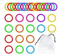 100 pcs anneau de livre en plastique, snap cercle de livres, anneau de reliure de couleur, avec 1 sac de rangement (28mm)