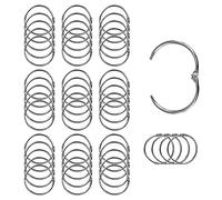 100 Pcs Anneaux de Reliure, 20mm Anneaux Articulés, Anneaux Porte nneaux Reliure Pour Scrapbooking Cahier livre Classeur Bloc-note Album Photo