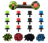 100 Pcs Buse De Goutteur D'Irrigation Réglable, Arroseurs d'Irrigation Goutte à Goutte à Débit Réglable à 360 Degrés, Émetteur De