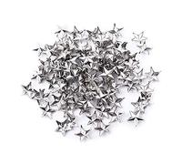 100 pcs de rivets étoile, rivets métalliques étoile de 7/10/15 mm pour artisanat en cuir, clous DIY, rivets étoile punk en métal pour artisanat en cuir, vêtements, sacs, ceintures (7 mm)