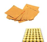 100 Pcs Emballages De Bonbons 8x8cm Emballages De Chocolat Emballage De Sucre Carré Bonbons Papier D'emballage Lolly Foil Wrappers Confiserie(or) Baking Molds