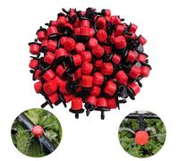 100 Pcs Goutteur Irrigation Réglable, Tête de gicleurs d'irrigation Irrigation Drippers Goutte À Goutte Arrosage Micro Label