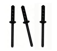100 pcs rivets aveugles en acier inoxydable à double tambour, rivets pop à extrémité ouverte à tête dôme noire de 3,2 mm pour le métal, la tôle, l'automobile, la marine(3.2x12mm)