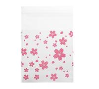 100 Pcs Sacs à Bonbons Petits Sachets Biscuits Sac Fleur Modèles Pâtisserie Sacs en Plastique pour le Mariage de Fête d'Anniversaire(7 * 7CM)