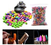 100 pcs Tour De Fume Bouquet Tour De Reflux Naturel Encens Bois De Santal Jasmin Citron Lavande Cne De Fume Reflux Encens ENCENS