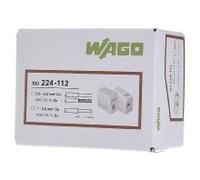 100 Pièce Borne de lampe, 2x1,0-2,5mm², blanc 224-112 | WAGO | 224-112 | Borne enfichable