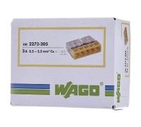 100 Pièce Borne de raccordement sans vis 5x 0,5-2,5 jaune 2273-205 | WAGO | 2273-205 | Borne enfichable