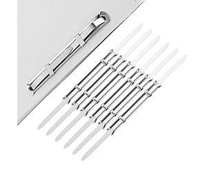 100 Pièce Fixation Relieur De Document,Silver Clip Archives,Clips De Fixation Relieur De Document En Acier Nickelé,Convient Pour Le Travail Et l'École, Pour Cahiers, Agendas, Reliure Dossier