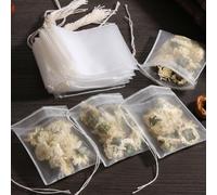 100 pièces/200 pièces/400 pièces Sachets à thé vides, sacs infuseurs à thé jetables en non-tissé pour herbes, épices, médicaments. Rentrée scolaire Taille Unique,8*10cm/3.15*3,9 pouces,10*15cm/3.94*5,
