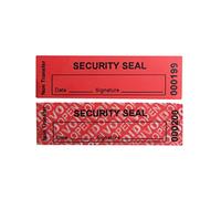 100 Pièces 25x85mm Rouge Autocollantes de Void Sécurité Non-Transférables | Aucun Résidu Laissé, Numéros de Série, Norme SGS RoHs, Multi-surface, Emballage de Marque Premium, pour Garantie et Preuve