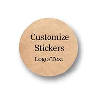 100 Pieces,3-8CM,étiquettes personnalisées autocollantes mariage,Autocollants d'Étiquette,Rond Autocollants détiquette adhésive,Thank You Sticker pour le mariage (on kraft,3cm -100pcs)