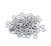 100 pièces 304 rondelles plates en acier inoxydable assortiment de rondelles ensemble de matériel(M8*16 * 1.6)