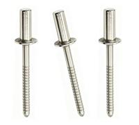 100 pièces 316 Rivets aveugles en acier inoxydable, 3.2mm tête de dôme extrémité fermée Rivets Pop pour métal, tôle, automobile, Marine(3.2x12mm)
