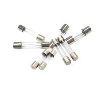 100 pièces, 5 * 20mm6*30mm, Tube de fusible en verre à soufflage rapide, 250V,0.1/0.2/0.3/0.5/1/2/3/4/5/6/8/10/15/20/25/30A, composant électronique(5x20,25A)