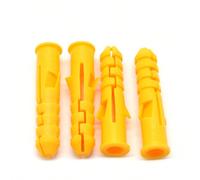 100 pièces Ancre pour cloison sèche M6M8 Tube dexpansion en plastique Boulons Fixations de cadre de colonne Petit poisson jaune avec caoutchouc dexpansion Bouchon en caoutchouc de nylon Granule dexpan