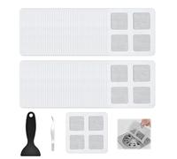 100 Pièces Attrape Cheveux Douche, 10 x 10 cm Filtre Cheveux Douche Autocollant Mailles Fines, Grille Douche Anti Cheveux pour Baignoire Salle de Bain Cuisine l'évier, Protection Drain Universelle