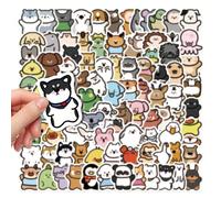 100 pièces Autocollants mignons de graffitis d'animaux de bande dessinée pour décorer les ordinateurs portables, les valises, les guitares, les casques, les skateboard, les cahiers, les bouteilles d'e