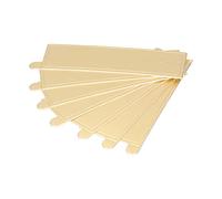 100 Pièces Base pour Tarte, 13 x 4cm Plaque Rectangulaire pour Gâteau Mousse, Assiettes Élégantes Jetables en Carton Doré de Qualité Alimentaire