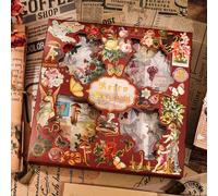 100 pièces/boîte Autocollants imperméables à l'eau de style note classique avec design d'éléments animaux de fée, série de marchandises vintage, largement utilisés pour la décoration de la maison, le