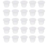 100 Pièces Bouchon de Tube en Plastique Blanc