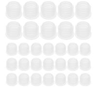100 Pièces Bouchons de Remplacement Ronds en PE pour Salière et | Embouts Transparents à Ouverture Circulaire, Usage pour Récipients et Tubes, Lot Pratique Facile à Poser