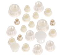 100 Pièces Bouchons en Nylon Blancs Ronds à Clipser pour Meubles | Trous de 5 à 13mm, Pose Encastrée, Usage Atelier et Réparation, Finition Blanche Classique
