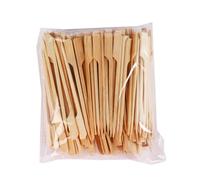 100 pièces brochettes alimentaires fourchette à griller brochettes multifonctions bois matériel viande fourchette à fruits adapté pour griller barbecue pic à bois