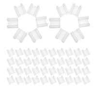 100 Pièces Cache-pied de Prise Électrique Blanc, Protecteur Portable Semi | Barrière L’humidité, Couvre les Broches, pour Câbles Audio Vidéo et Rallonges, Bureau