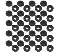 100 Pièces Cache-têtes de Vis à Charnière en Plastique PP Noir pour | Conception Rabattable, Protection L’humidité, Finition Lisse et Arrondie, Adaptée aux Armoires et Travaux du Bois