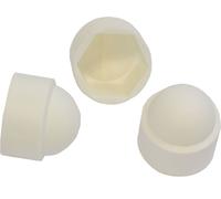 100 pièces capuchon de protection hexagonal M10 - ouverture de clé 17mm, couleur blanche - capuchon de protection