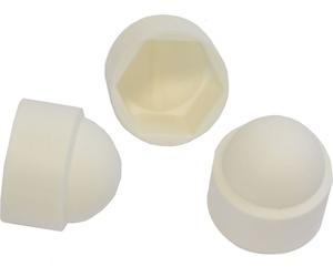 100 pièces capuchon de protection hexagonal M4 - ouverture de clé 7 mm, couleur blanche - capuchon de protection