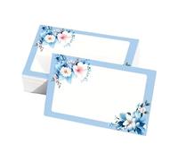 100 pièces carte de note florale 3, 5x2, 1 pouces carte mémo non lignée pour messages note emballage invitation faite à la main carte de journalisation