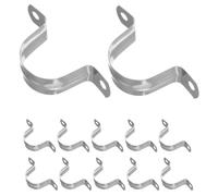 100 Pièces Clip de Tube en Acier Inoxydable, Double Trou, Forme | Support de Tuyauterie Argenté, Fixation Stable pour Câble et Tube, Usage DIY Polyvalent