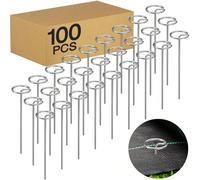 100 pièces Clous de jardin galvanisés épais de 6 pouces, Épingles de fixation résistantes à la corrosion pour bâche de jardin, Clous de jardinage robustes pour l'isolation, la lutte contre l'érosion e