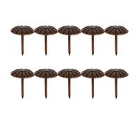 100 Pièces Clous de Tapissier en Fer Style Chrysanthème Rétro | Format 11x13mm, Finition Rouge Antique, Fixation Sûre sans Bavure pour Lits, Cadres et Rénovation DIY