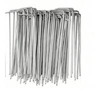 100 pièces Clous en acier galvanisé en forme de U, clous de jardin anti-herbe, fixations de pelouse en métal, clous de vent 100 pièces,50 piècesAcier inoxydable