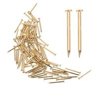 100 Pièces Clous en Laiton Antique 1,2x15mm à Tête Ronde | Finition Décorative Cuivre et Laiton, Pose Facile, pour Coffrets et Moulures en Atelier