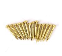 100 pièces clous en laiton multitailles Gros clous en cuivre pour bricolage en bois, boîtes de photos décoratives et accessoires ménagers (10mm)