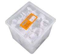 100 Pièces Collier PVC Blanc à Clou en Acier 18 MM | Fixation Murale Intérieure, Pose sur Plafond, Maintien Sûr pour Câbles Électriques et Tube Pex