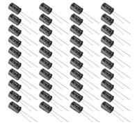 100 pièces Condensateur Électrolytique Radial Aluminium 470uF 25V | Montage Radial, Papier Électrolytique et Feuille D’Aluminium, Noir, pour Radio et Cartes Imprimées