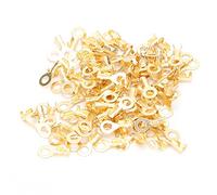 100 Pièces Cosses à Anneau M4 4.2mm Laiton pressé à Froid Câble Sertissage Extrémités Connecteur