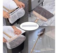 100 pièces Couvre-balai jetable, Chiffon de nettoyage ménager en tissu non tissé, Peut enlever les cheveux et les peluches, Durable, Outil de nettoyage de sol doux, Sac à poussière adhésif jetable pou