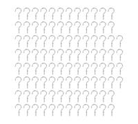 100 Pièces Crochets à Visser, Piton à Visser en Acier Inoxydable Hooks Screw Vis à Crochet en C Pour l'extérieur et l'intérieur pour Accrocher Lumières Cordes Plantes Mural Tasses Chapeaus (Argent)