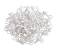 100 Pièces Crochets Coulissants, Plastique Blanc | Maintien Sûr des Tentures, sans Démontage de Tringle, pour Panneaux à Plis, et Fenêtres
